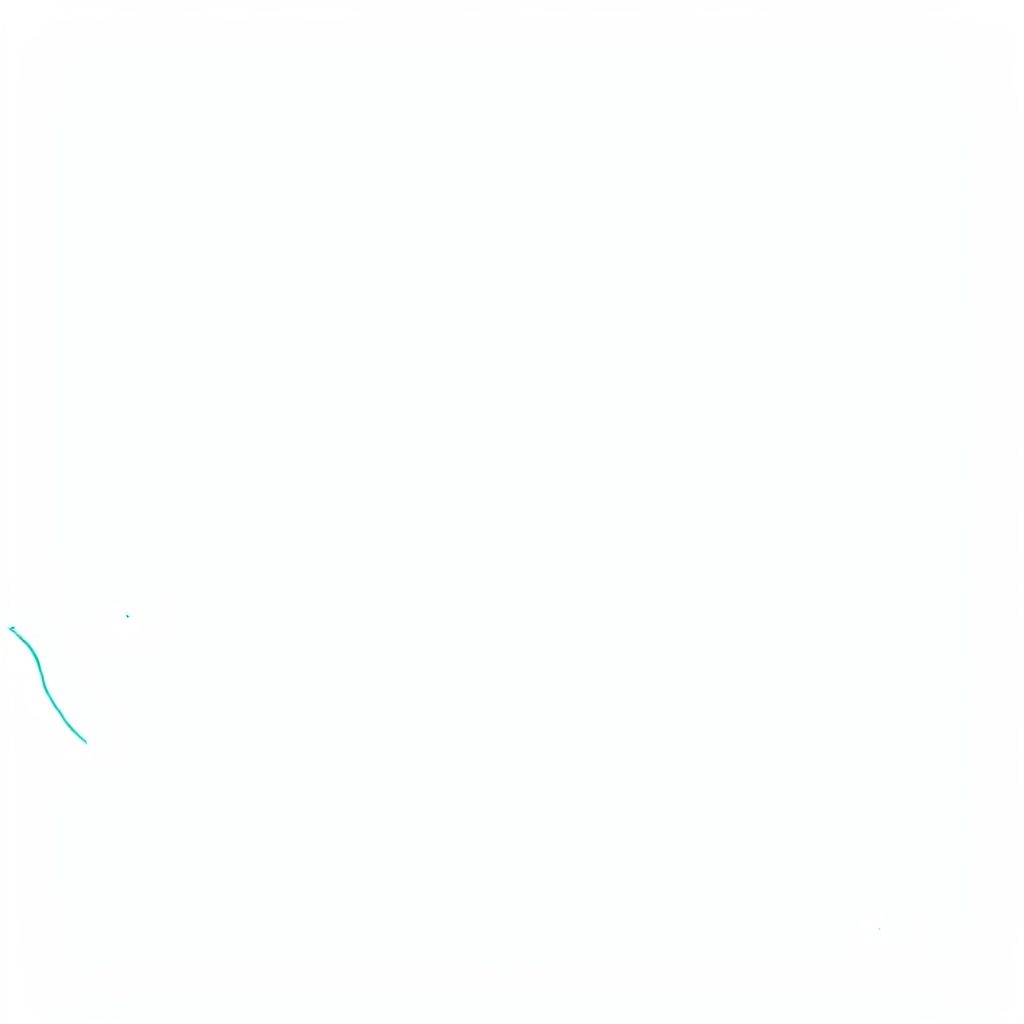 Decorative abstract shape in teal tones